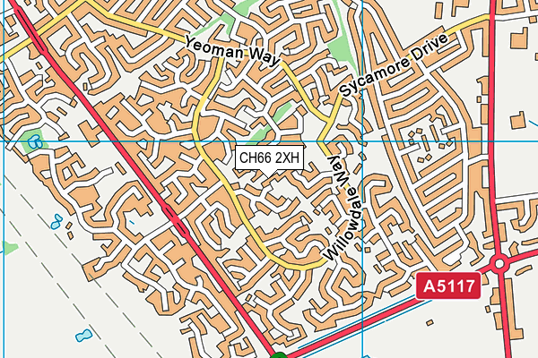 CH66 2XH map - OS VectorMap District (Ordnance Survey)