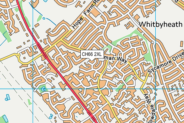 CH66 2XL map - OS VectorMap District (Ordnance Survey)