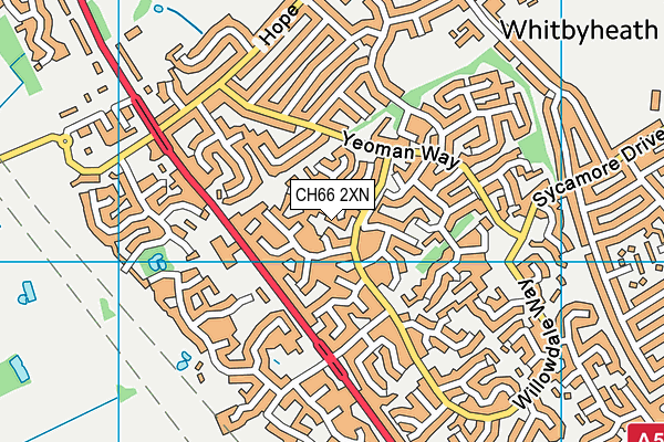 CH66 2XN map - OS VectorMap District (Ordnance Survey)