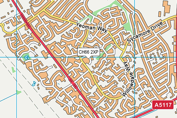 CH66 2XP map - OS VectorMap District (Ordnance Survey)