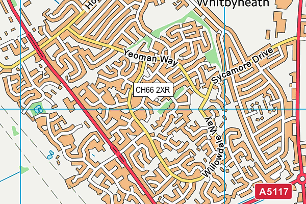 CH66 2XR map - OS VectorMap District (Ordnance Survey)