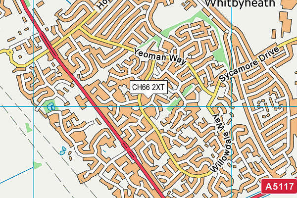 CH66 2XT map - OS VectorMap District (Ordnance Survey)