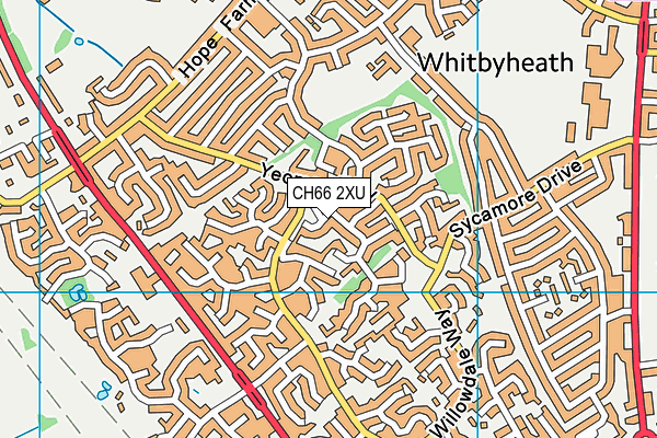 CH66 2XU map - OS VectorMap District (Ordnance Survey)