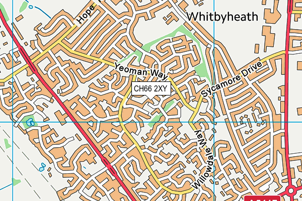 CH66 2XY map - OS VectorMap District (Ordnance Survey)