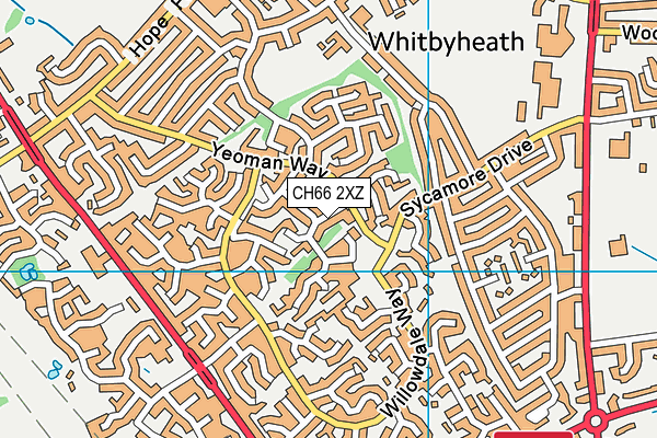 CH66 2XZ map - OS VectorMap District (Ordnance Survey)