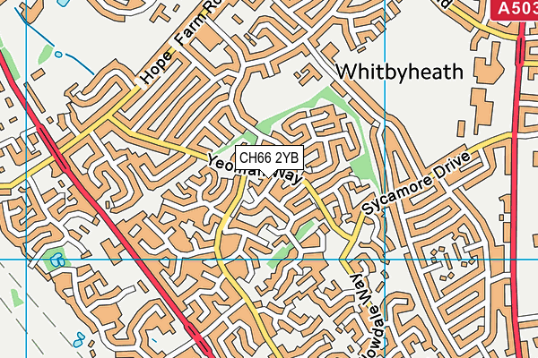 CH66 2YB map - OS VectorMap District (Ordnance Survey)