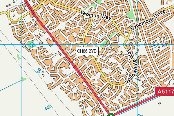 CH66 2YD map - OS VectorMap District (Ordnance Survey)