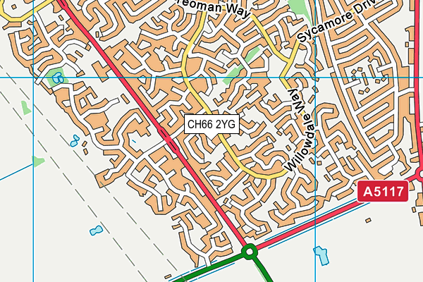 CH66 2YG map - OS VectorMap District (Ordnance Survey)