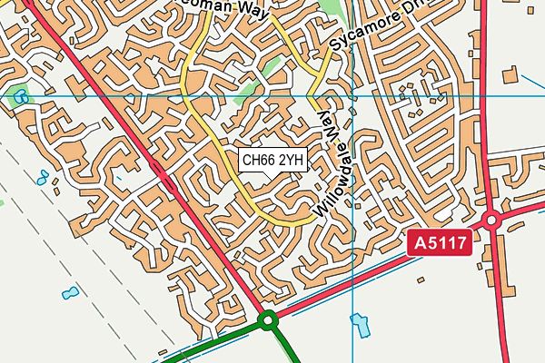 CH66 2YH map - OS VectorMap District (Ordnance Survey)