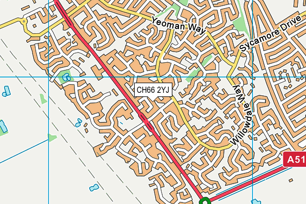 CH66 2YJ map - OS VectorMap District (Ordnance Survey)