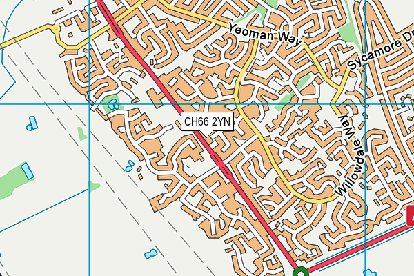 CH66 2YN map - OS VectorMap District (Ordnance Survey)