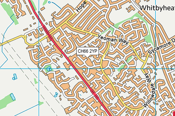 CH66 2YP map - OS VectorMap District (Ordnance Survey)