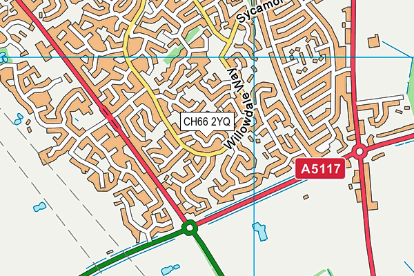 CH66 2YQ map - OS VectorMap District (Ordnance Survey)