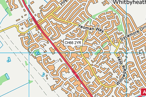 CH66 2YR map - OS VectorMap District (Ordnance Survey)
