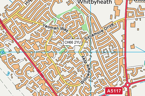 CH66 2YU map - OS VectorMap District (Ordnance Survey)