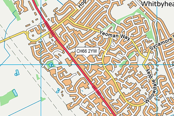 CH66 2YW map - OS VectorMap District (Ordnance Survey)