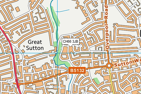 CH66 3JB map - OS VectorMap District (Ordnance Survey)