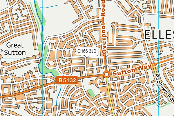CH66 3JD map - OS VectorMap District (Ordnance Survey)