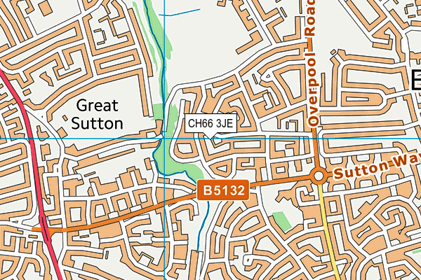 CH66 3JE map - OS VectorMap District (Ordnance Survey)