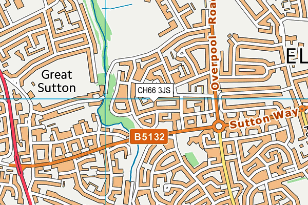 CH66 3JS map - OS VectorMap District (Ordnance Survey)