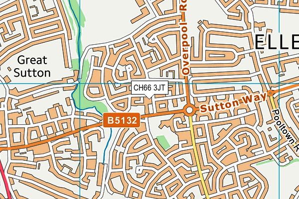 CH66 3JT map - OS VectorMap District (Ordnance Survey)