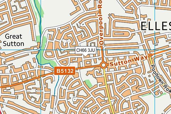 CH66 3JU map - OS VectorMap District (Ordnance Survey)