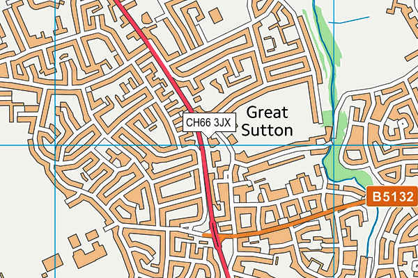 CH66 3JX map - OS VectorMap District (Ordnance Survey)