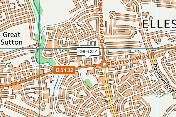 CH66 3JY map - OS VectorMap District (Ordnance Survey)