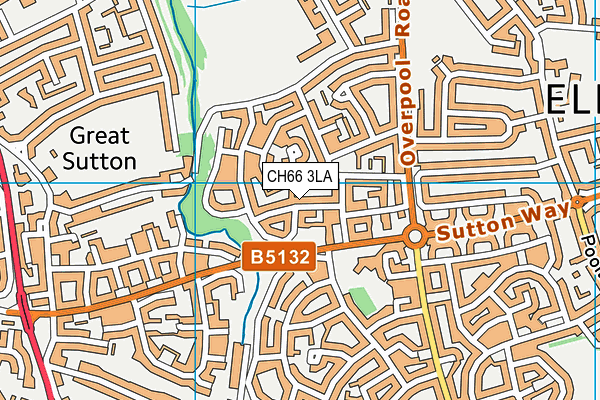 CH66 3LA map - OS VectorMap District (Ordnance Survey)