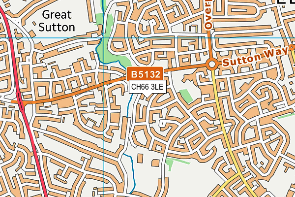 CH66 3LE map - OS VectorMap District (Ordnance Survey)