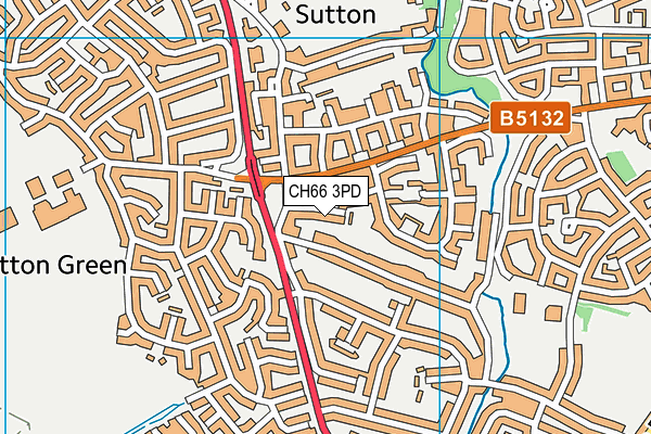 CH66 3PD map - OS VectorMap District (Ordnance Survey)