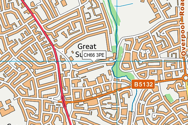 CH66 3PE map - OS VectorMap District (Ordnance Survey)