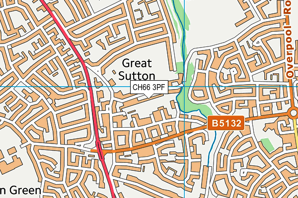 CH66 3PF map - OS VectorMap District (Ordnance Survey)