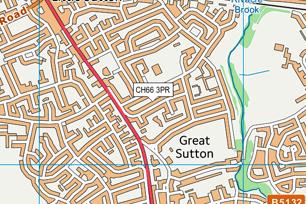 CH66 3PR map - OS VectorMap District (Ordnance Survey)