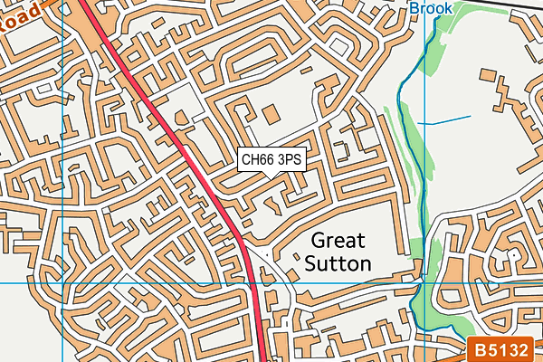 CH66 3PS map - OS VectorMap District (Ordnance Survey)