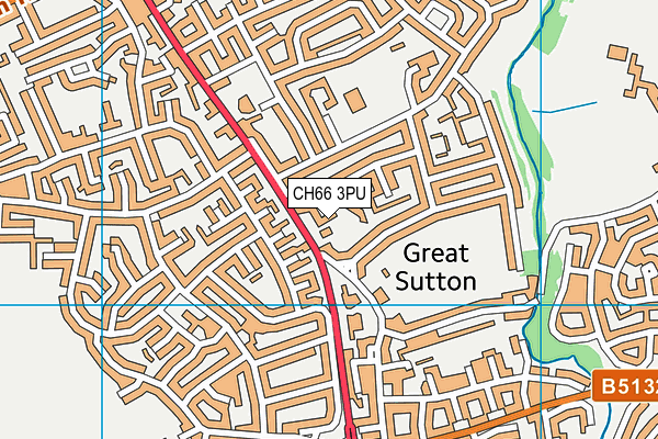 CH66 3PU map - OS VectorMap District (Ordnance Survey)