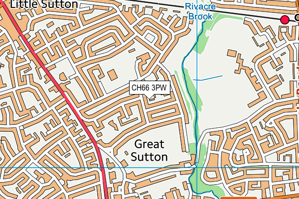 CH66 3PW map - OS VectorMap District (Ordnance Survey)