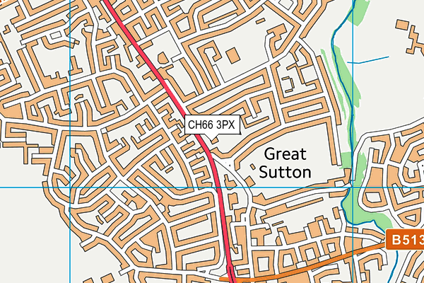 CH66 3PX map - OS VectorMap District (Ordnance Survey)