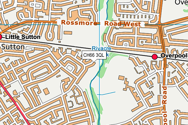 CH66 3QL map - OS VectorMap District (Ordnance Survey)