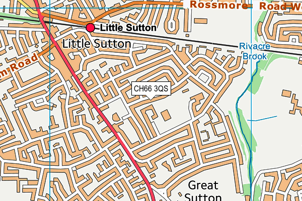 CH66 3QS map - OS VectorMap District (Ordnance Survey)