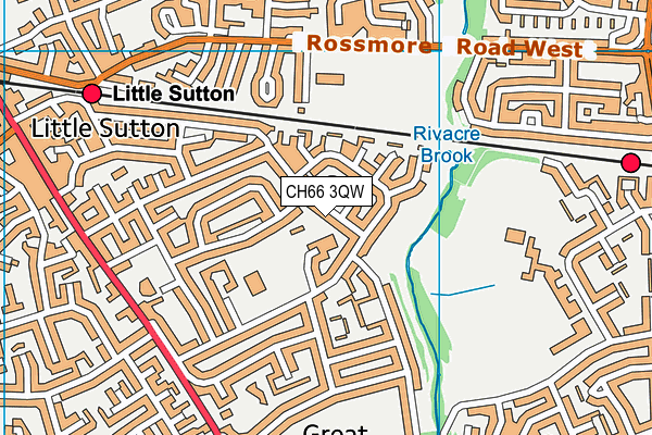 CH66 3QW map - OS VectorMap District (Ordnance Survey)