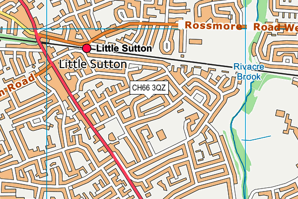 CH66 3QZ map - OS VectorMap District (Ordnance Survey)