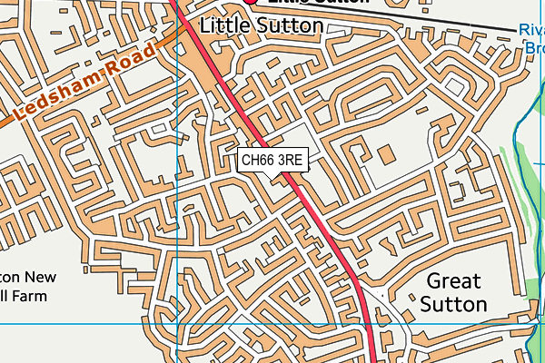 CH66 3RE map - OS VectorMap District (Ordnance Survey)