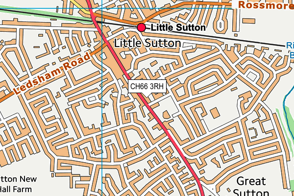 CH66 3RH map - OS VectorMap District (Ordnance Survey)