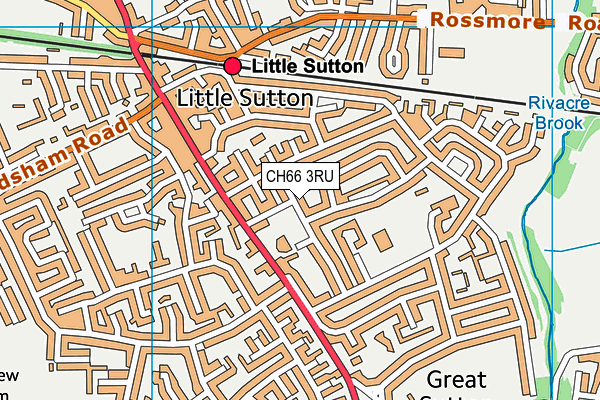 CH66 3RU map - OS VectorMap District (Ordnance Survey)