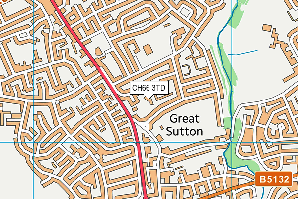 CH66 3TD map - OS VectorMap District (Ordnance Survey)