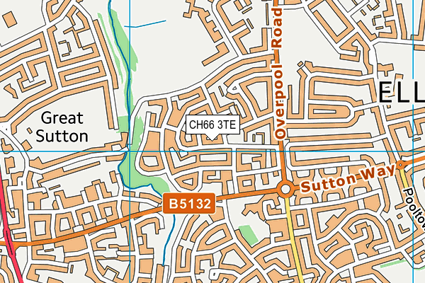 CH66 3TE map - OS VectorMap District (Ordnance Survey)