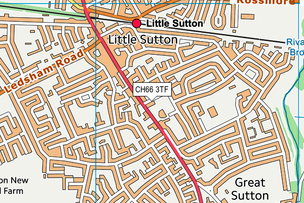 CH66 3TF map - OS VectorMap District (Ordnance Survey)