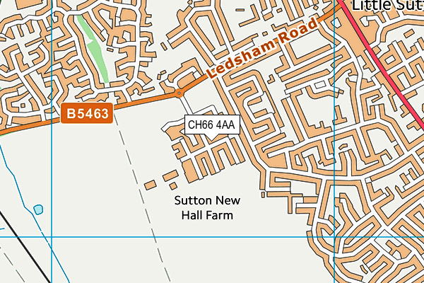CH66 4AA map - OS VectorMap District (Ordnance Survey)
