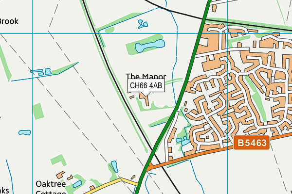 CH66 4AB map - OS VectorMap District (Ordnance Survey)